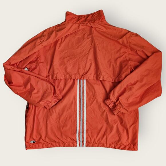Adidas 1/4 Zip Pullover Mens Sz L Orange 3 Stripes Mesh Lined Vented VTG Y2K - Picture 2 of 5